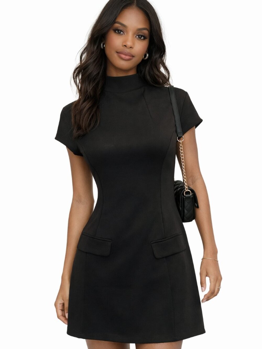 Elegant in black: timeless style mini dress